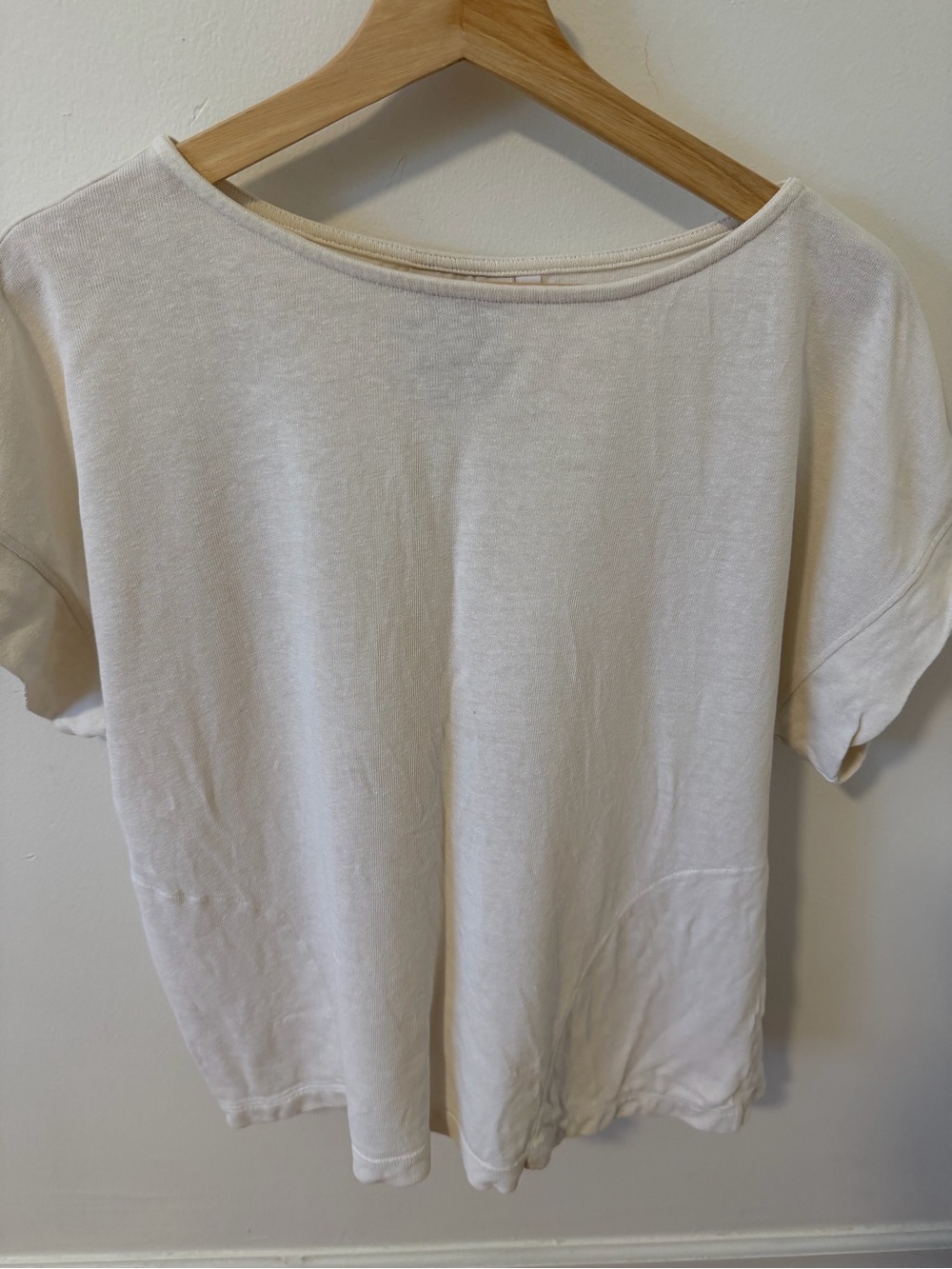 Jungmaven Cream Short Sleeve Boatneck Tee